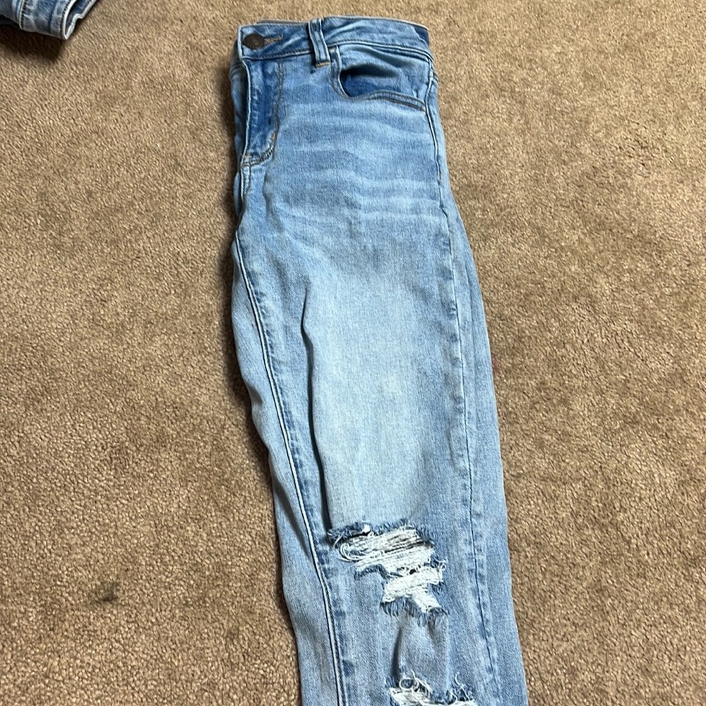 Skinny jeans, ripped superstretch